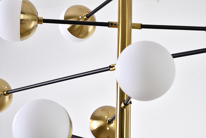 BETHEL BRASS & BLACK FRAMED CHANDELIER AV71C39BR
