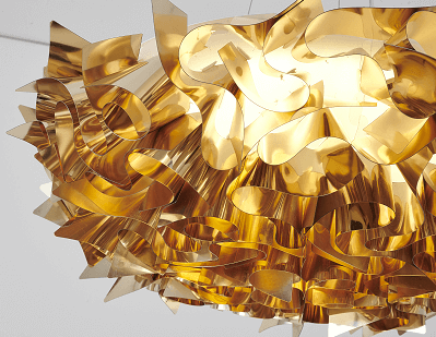 BETHEL SHINY GOLD ACRYLIC LED CHANDELIER DLS107C30G