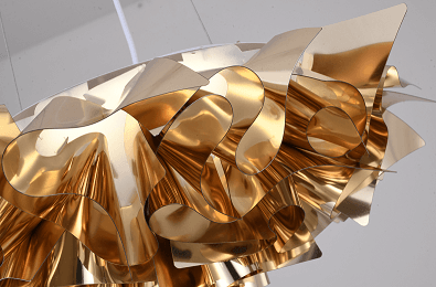 BETHEL SHINY GOLD ACRYLIC LED CHANDELIER DLS105C20G