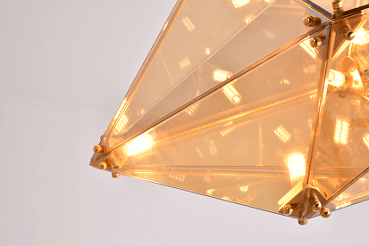 BETHEL GOLD FRAMED PRISIM CHANDELIER DLS50C22A
