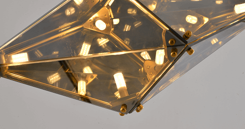 BETHEL GOLD FRAMED PRISIM CHANDELIER DLS52C22SM