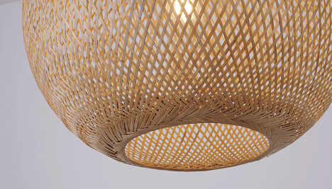 BETHEL BAMBOO WOOD WEAVED BASKET PENDANT MIA09C20B