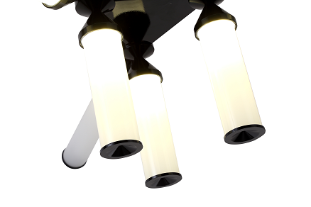 BETHEL LED BLACK ALUMINIUM FRAME CHANDELIER ZD25C43CO