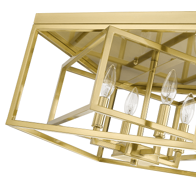 BETHEL GOLD INTERLOCKED BOX FLUSH MOUNT YS218FM16G