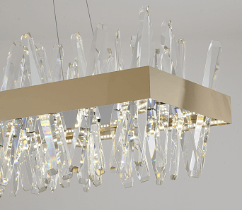 BETHEL GOLD LED CHANDELIER WITH CLEAR CRYSTALS LX63C40G