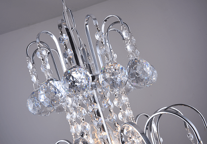 BETHEL CHROME FRAME CHANDELIER BET03C19CH