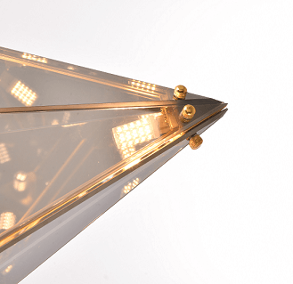 BETHEL GOLD FRAMED PRISIM CHANDELIER  DLS55C30SM