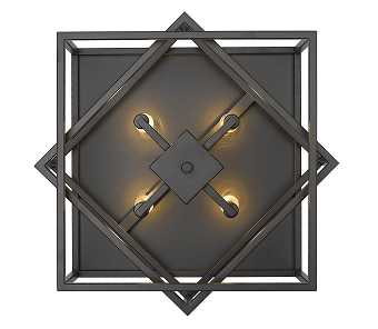 BETHEL BLACK INTERLOCKED BOX FLUSH MOUNT YS218FM16B