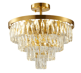 BETHEL ROUND GOLD METAL FRAME CHANDELIER OC21C20G