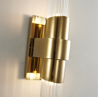 BETHEL GOLD STAINLESS STEEL FRAME WALL SCONCE ZH01W23G