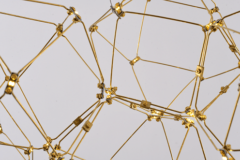 BETHEL GOLD LED STAR LIGHT NET LINEAR CHANDELIER BE34C45G