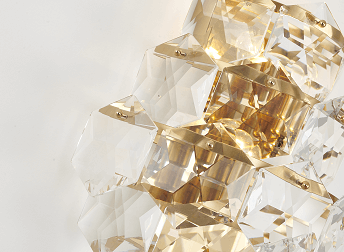 BETHEL WALL SCONCE WITH CLEAR HANGING CRYSTALS GL434W14G