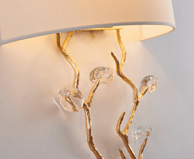 BETHEL GOLD BRANCH WALL SCONCE  LA37W14G