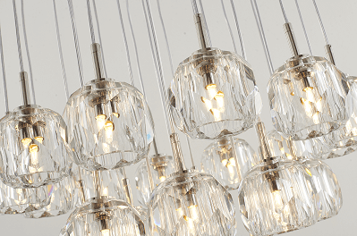 BETHEL POLISHED NICKEL FLUSHED CHANDELIER BDC04C24N