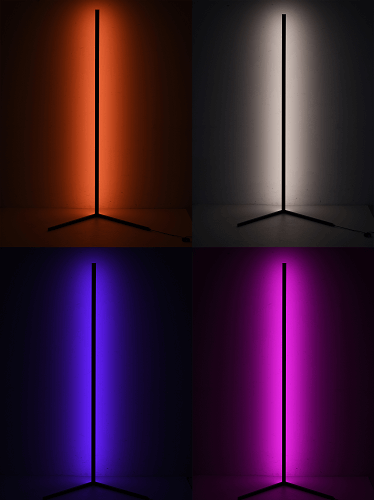 BETHEL MATTE BLACK LED STICK FLOOR LAMP OC54F57B