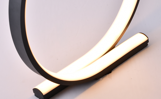 BETHEL MATTE BLACK ROUND LED TABLE LAMP MV12BLK