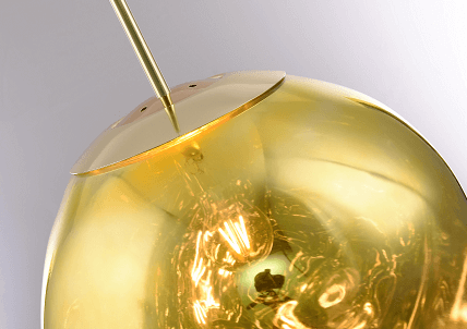 BETHEL GOLD ORB ACRYLIC SINGLE PENDANT DU136P11G
