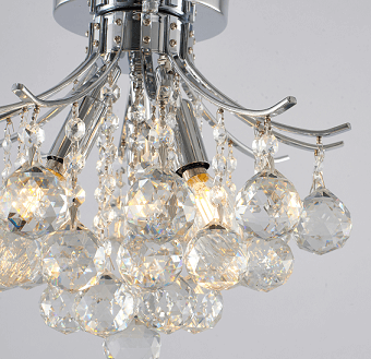 BETHEL CHROME FRAME SEMI FLUSH MOUNT BET01FM12CH