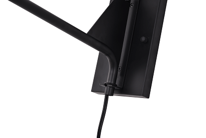 BETHEL BLACK EXTENDED ARM WALL LAMP DU55