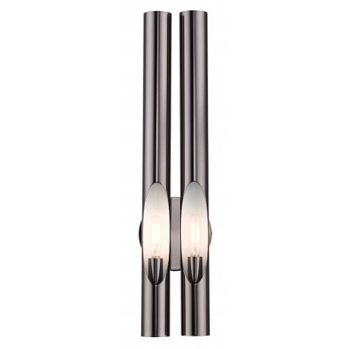 LIVEX LIGHTING Acra Large Tall Double Sconce Black Chrome 45912-46
