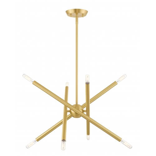 LIVEX LIGHTING Soho Chandelier Satin Brass 46774-12