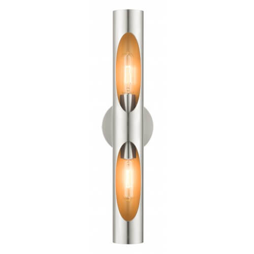 LIVEX LIGHTING Novato Large Sconce Brushed Nickel 45892-91