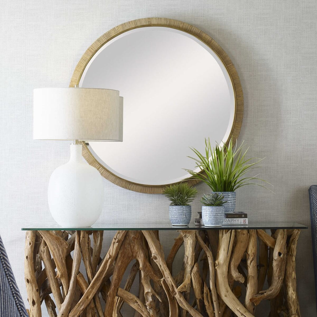 UTTERMOST PARADISE ROUND MIRROR 09849