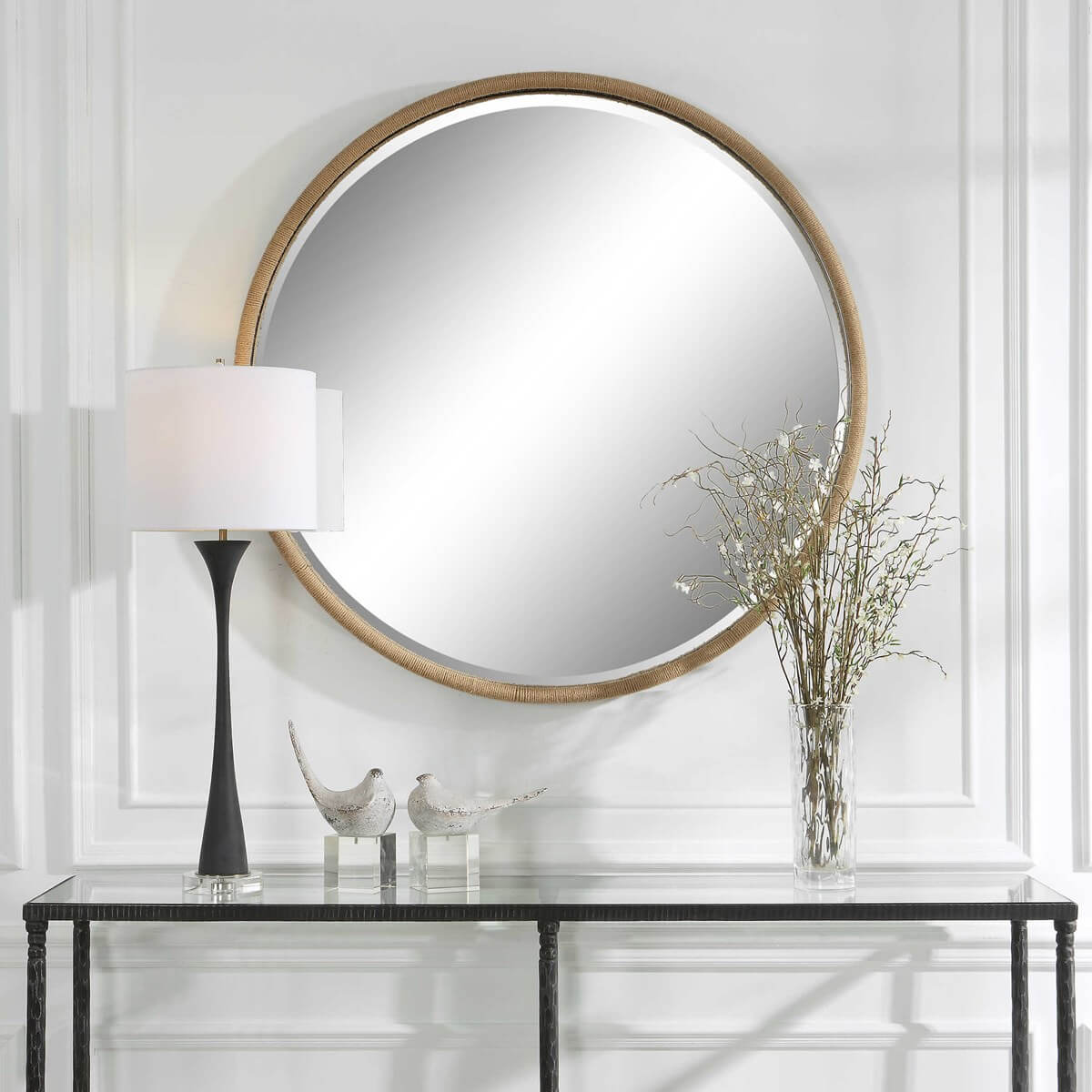 UTTERMOST RANCHERO ROUND MIRROR NATURAL 09887