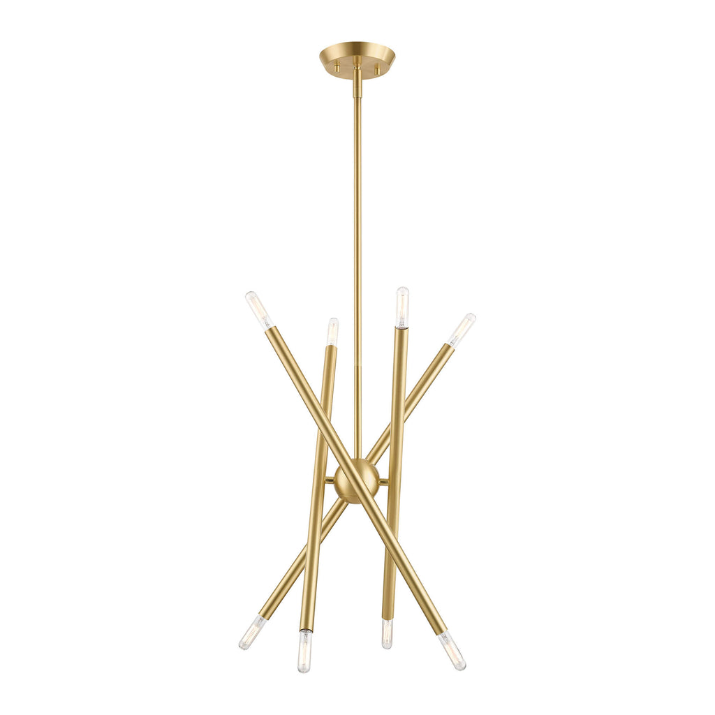 LIVEX LIGHTING Soho Chandelier Satin Brass 46774-12