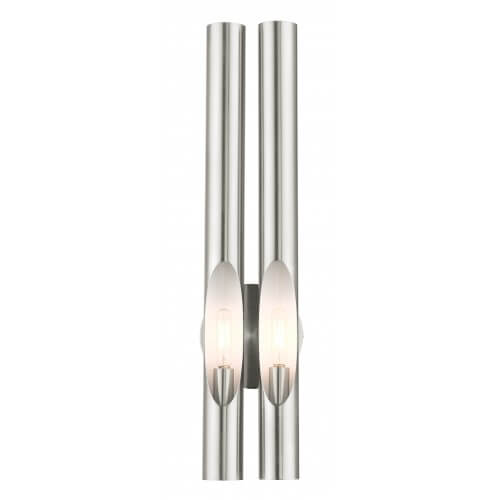 LIVEX LIGHTING Acra Large Tall Double Sconce Brushed Nickel 45912-91