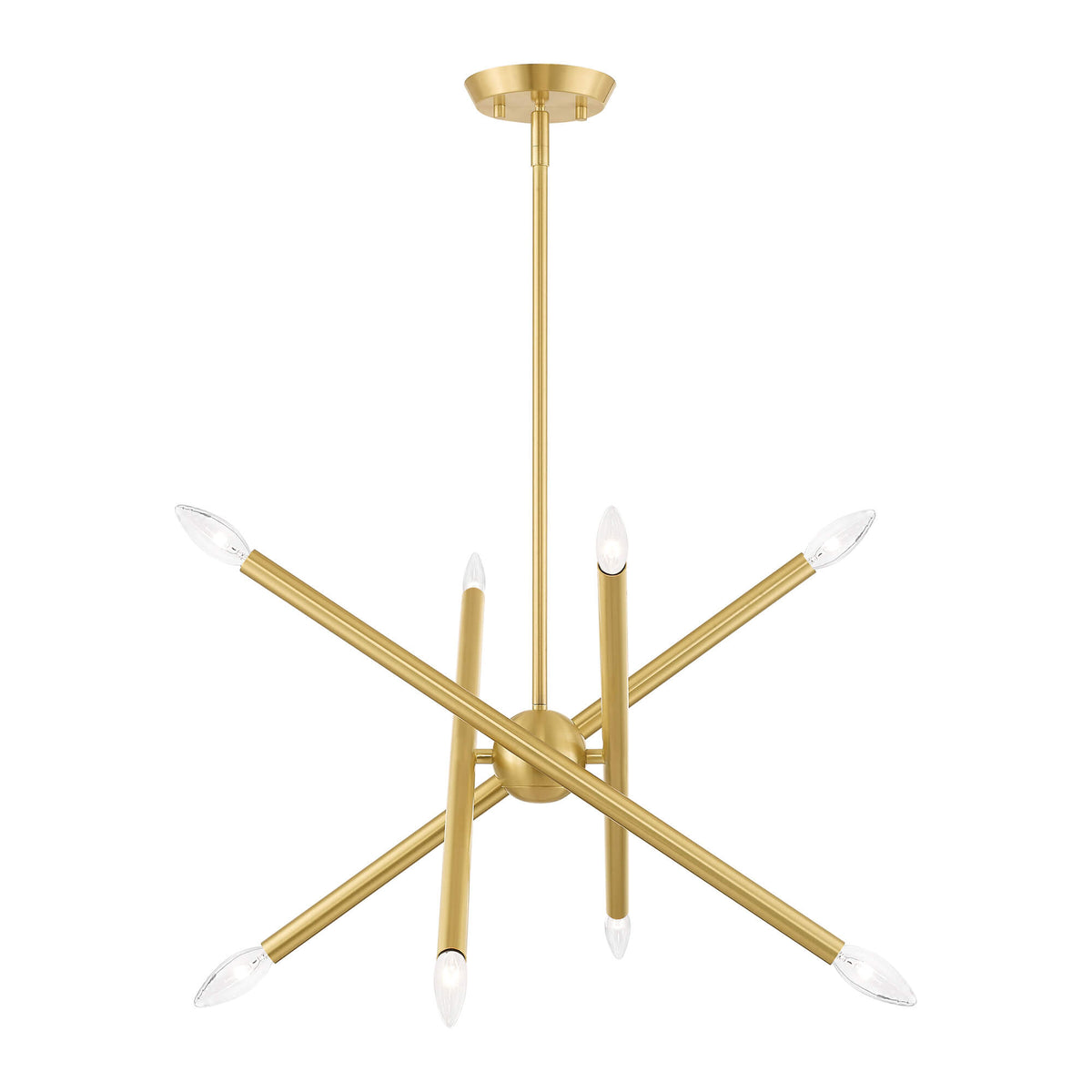 LIVEX LIGHTING Soho Chandelier Satin Brass 46774-12