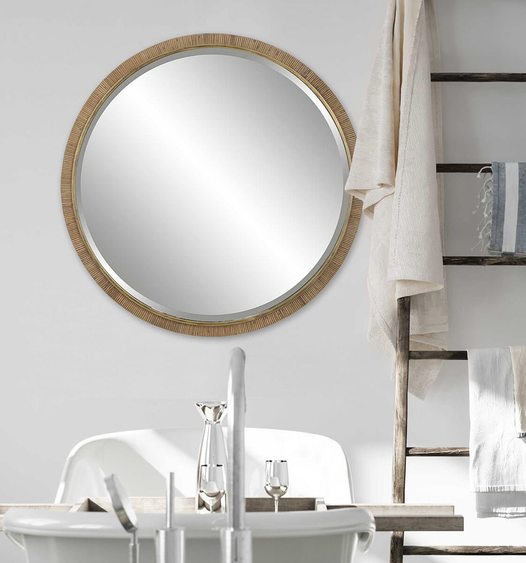 UTTERMOST PARADISE ROUND MIRROR 09849
