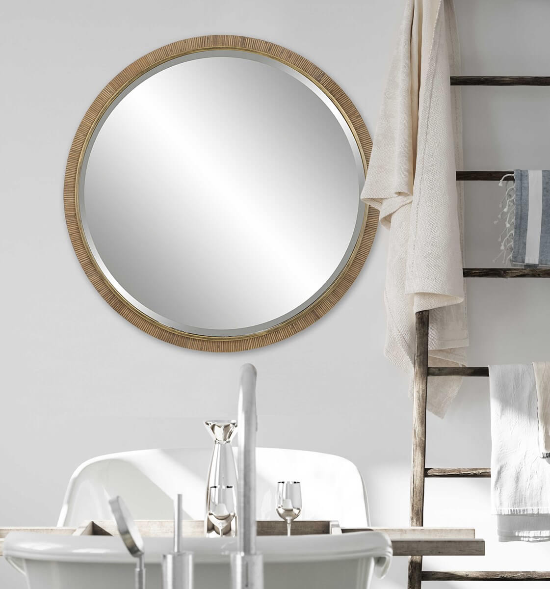 UTTERMOST PARADISE ROUND MIRROR 09849