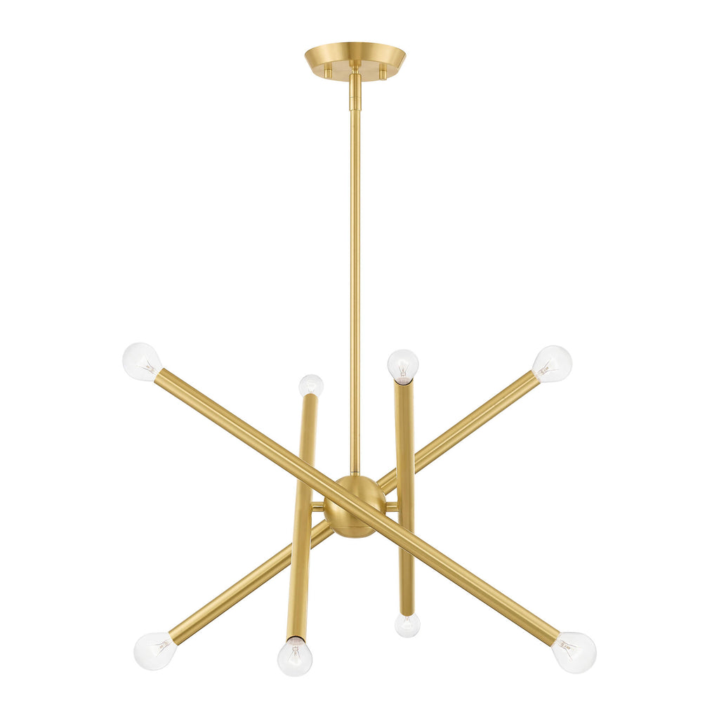 LIVEX LIGHTING Soho Chandelier Satin Brass 46774-12