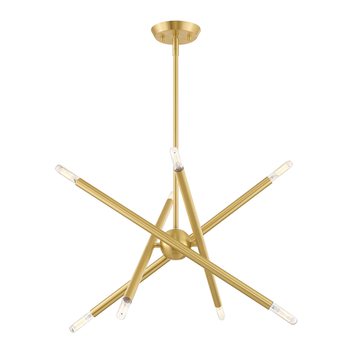 LIVEX LIGHTING Soho Chandelier Satin Brass 46774-12