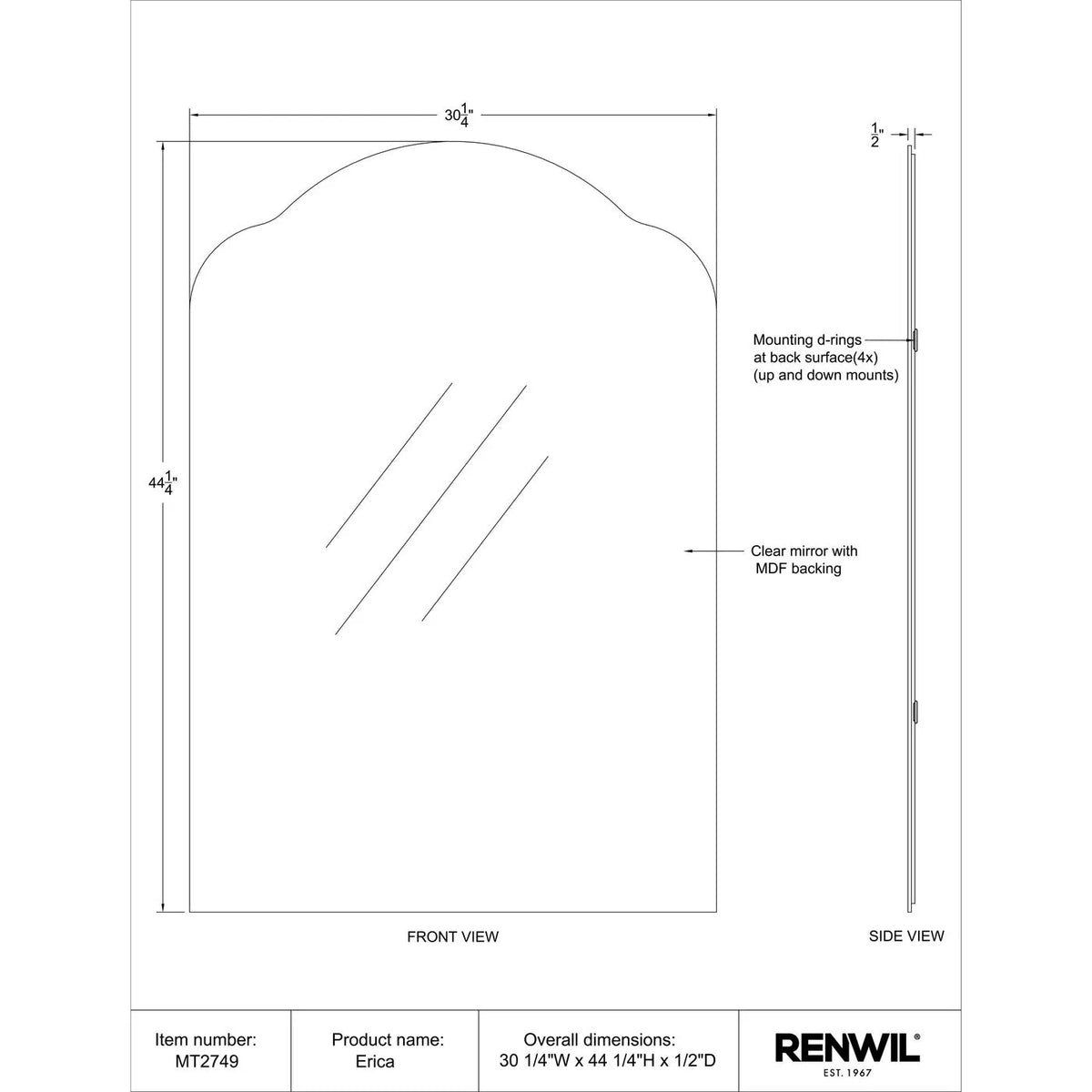 RENWIL ERICA MIRROR MT2749