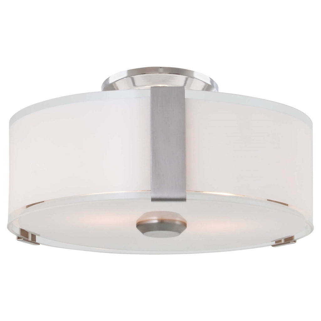 DVI LIGHTING ZURICH 3 LT FLUSH MOUNT SATIN NICKEL DVP14532SN-SSOP