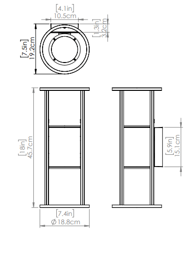 DVI LIGHTING STARLINE 18" SCONCE OUTDOOR DVP22182BK