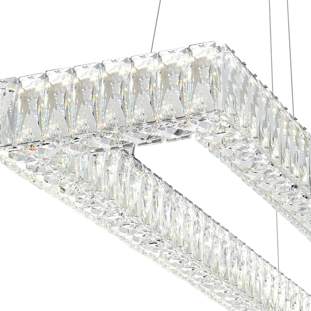 CWI LIGHTING FELICITY LED 2-TIER CHROME CHANDELIER 1084P52-601-RC-2C