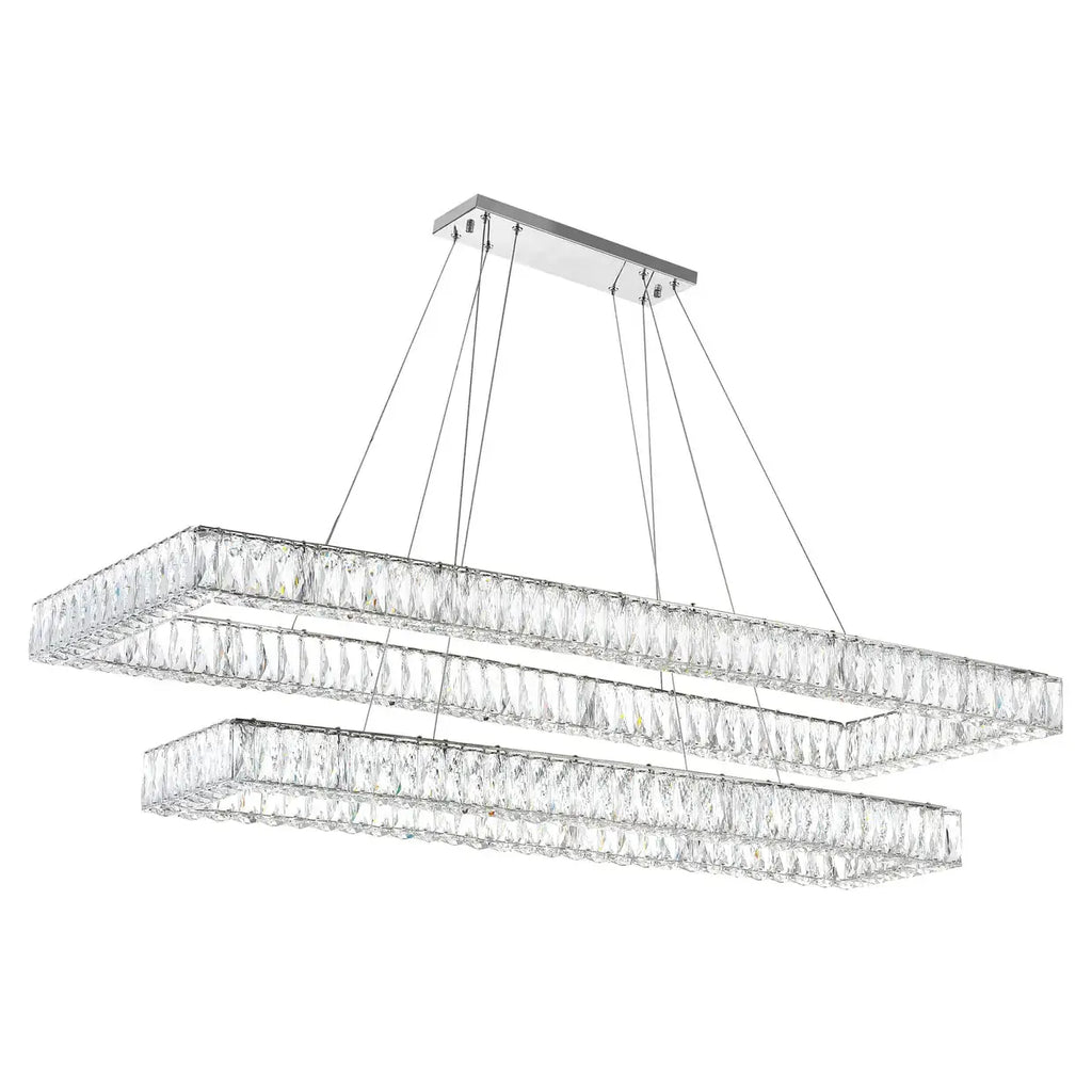CWI LIGHTING FELICITY LED 2-TIER CHROME CHANDELIER 1084P52-601-RC-2C