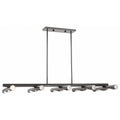 LIVEX LIGHTING Acra Large Linear Chandelier Black Chrome 45918-46
