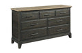 KINCAID PLANK ROAD FARMSTEAD DRESSER CHARCOAL 706-120C