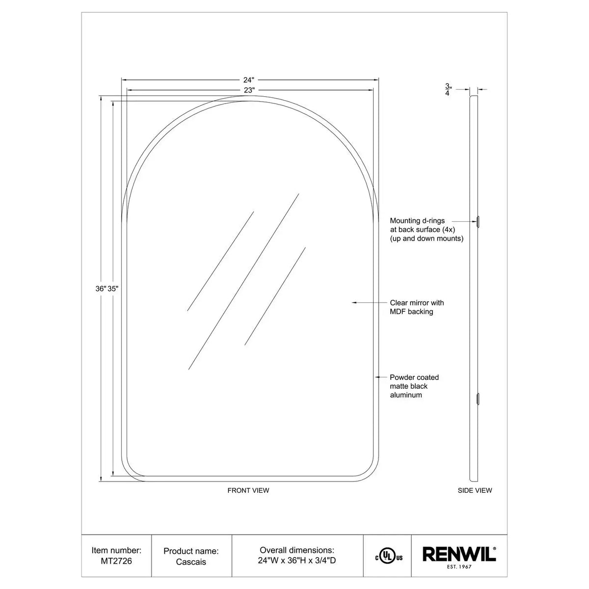 RENWIL CASCAIS MIRROR MT2726