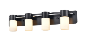 DVI LIGHTING TUXEDO 4 LT VANITY EBONY DVP40744EB+CH-OP