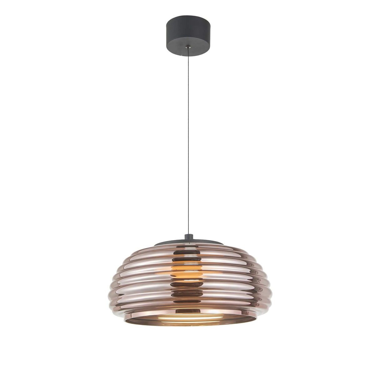 ARTCRAFT HAZE LED PENDANT 16" ESPRESSO COPPER AC5011EC