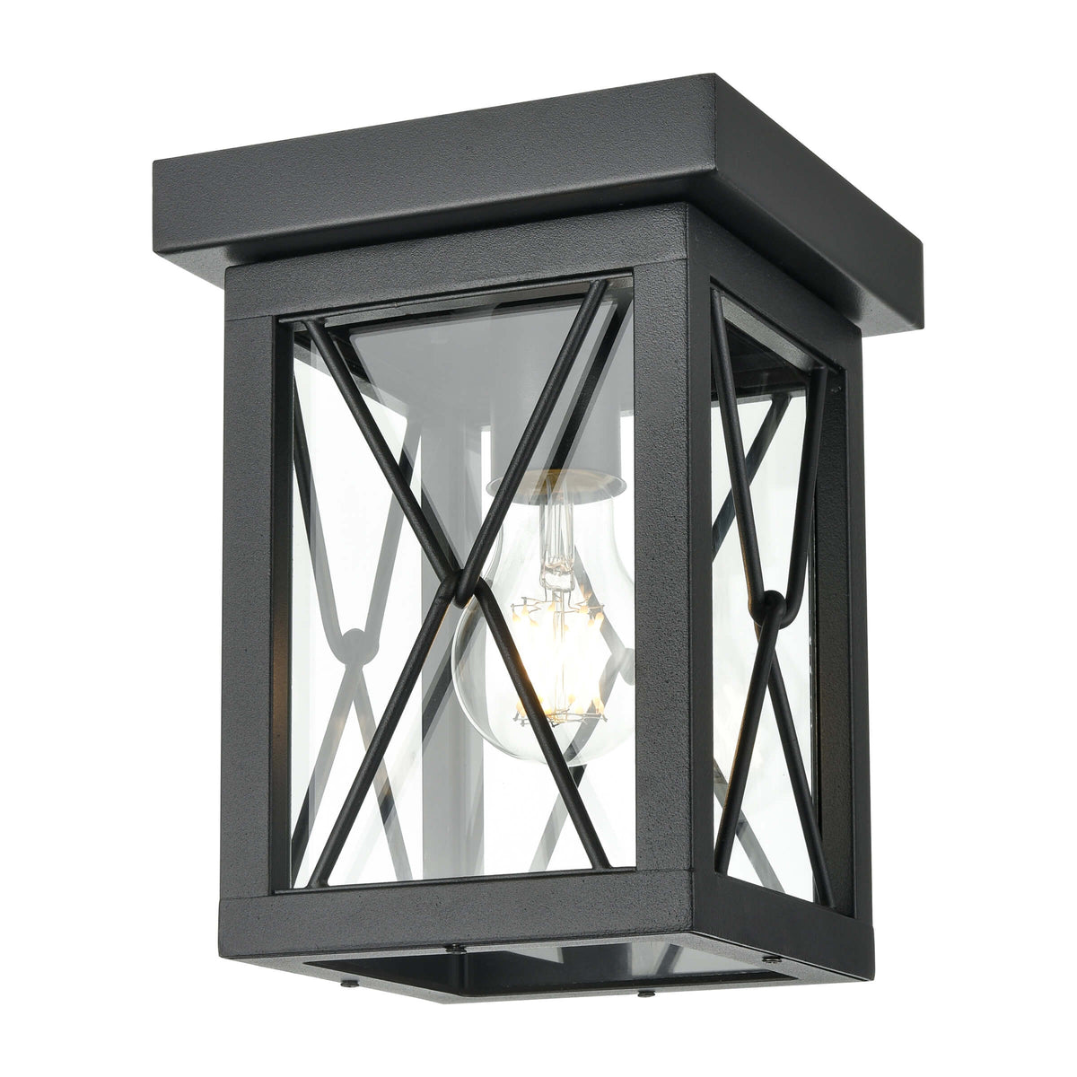 DVI LIGHTING COUNTRY FAIR FLUSH MOUNT BLACK DVP43374BK-CL