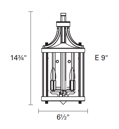 DVI LIGHTING NIAGARA 2LT WALL MOUNT DVP4472HB-CL