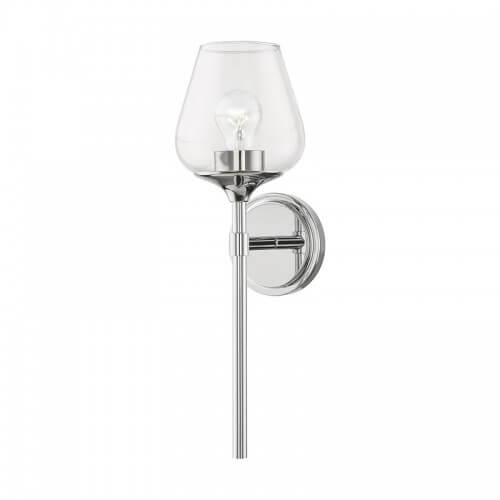 LIVEX LIGHTING WILLOW VANITY SCONCE POLISHED CHROME 17471-05