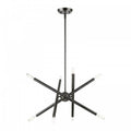 LIVEX LIGHTING Soho Chandelier Black Chrome 46774-46