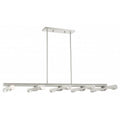 LIVEX LIGHTING Acra Large Linear Chandelier Brushed Nickel 45918-91